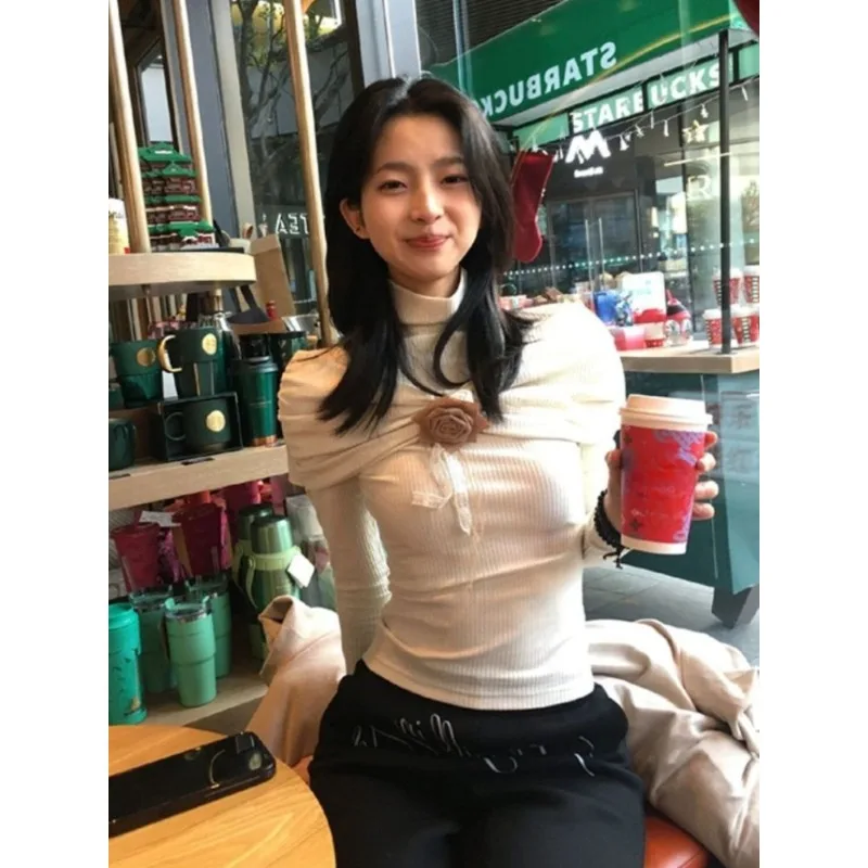 

Autumn Y2k Harajuku Long Sleeve Sweaters Women Casual Vintage Knitted Pullover Fashion Slim Fit Long Sleeve Tops New