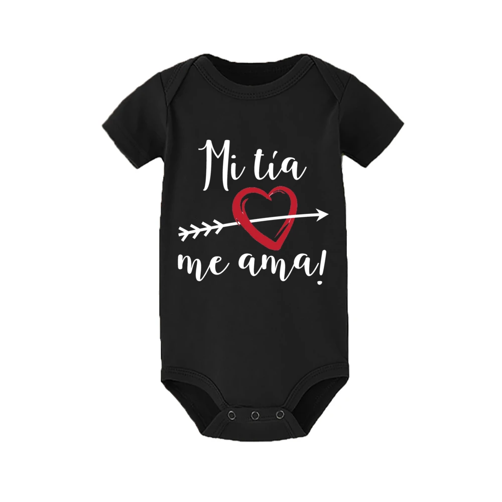 Baby Bodysuits My Aunt Loves Me Very Much Print Baby Romper Toddler Casual Jumpsuit Girls Boys Cute Clothes Newbron Rompers