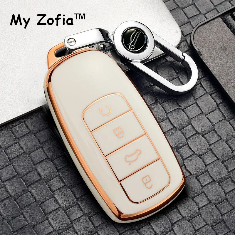 For CHERY TIGGO 8 Pro Max 2023 2024 2025 2024 TPU Car Remote Key Case Keychain Cover Shell Protect Key Holder Accessories