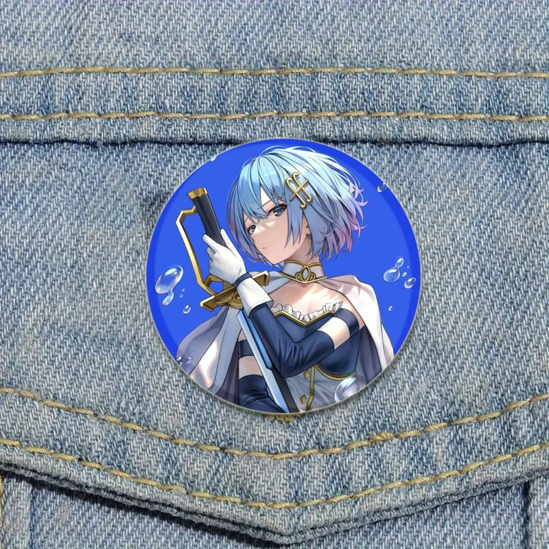 Round HD Print Cartoon Badge Cute Anime Figure Sayaka Miki Brooches Backpack Jewelry Accessories Puella Magi Madoka Magica Pins