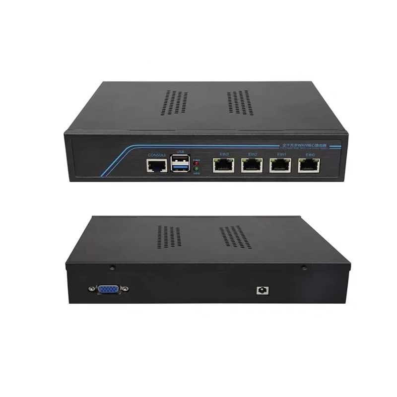 Soft Router Celeron J1900 Firewall Mini PC 4*intel 82583V/82574L Nic Ethernet Ports VGA USB Network Security Appliance