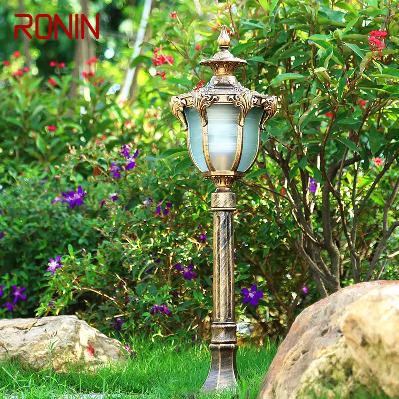 

RONIN Bronze Outdoor Lawn Light LED Retro Garden Lamp Waterproof IP65 Home Decor for Courtyard Villa Fixture