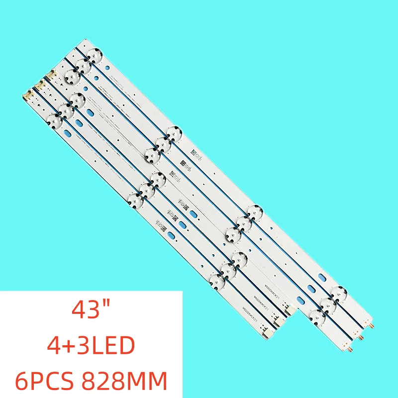 

6PCS/SET 4+3lamps New LED Backlight for LG Innotek 17Y 43inch_A-Type 43LJ61_FHD_S 43UM7100PLB 43UK6470PLC 43UM7000PLA 43UM7100