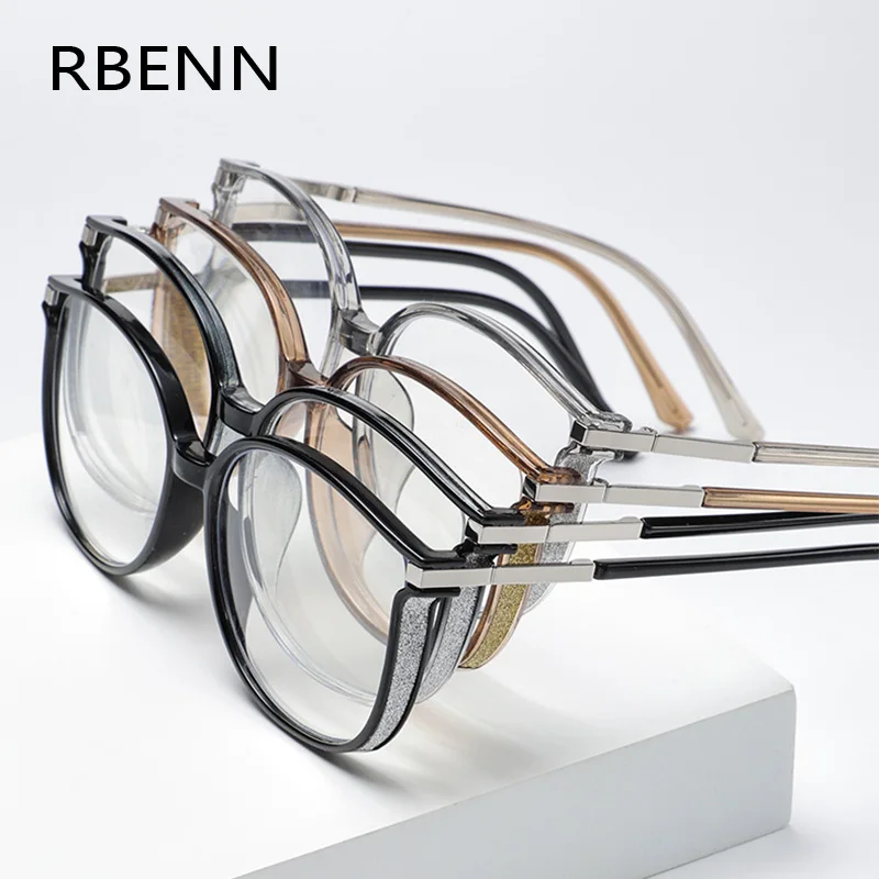 RBENN 2024 New Fashion Anti Blue Light Reading Glasses Women Square Cat Eye Presbyopia Readers +1.0 1.50 2.0 2.50 3.0 3.50 4.0