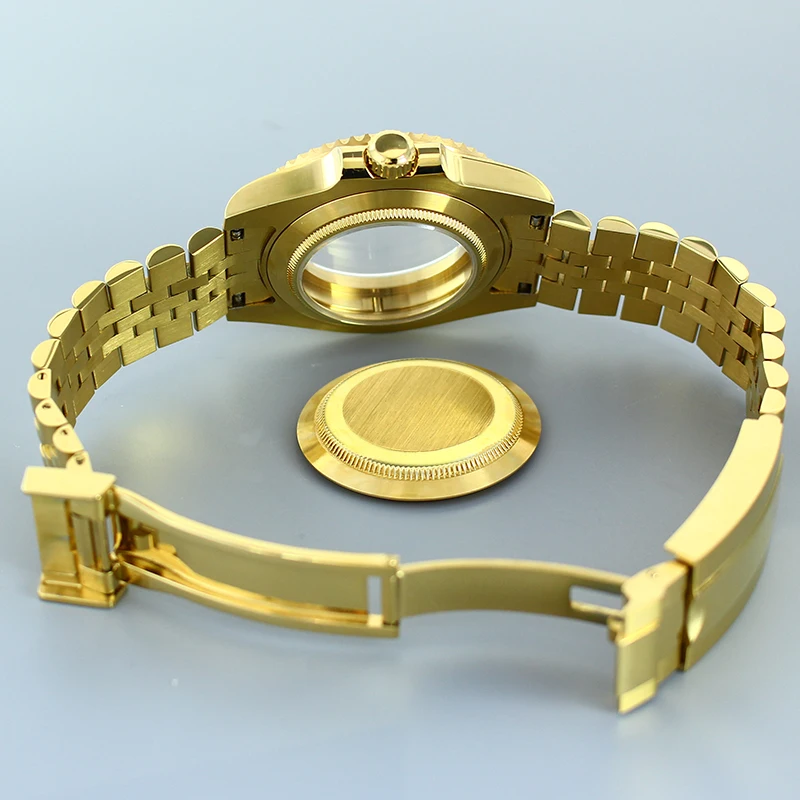 40mm stainless steel watch case bracelet sapphire glass ceramic bezel For NH35 NH36 NH34 Miyota8215 Eta2824 Automatic Movt YACHT