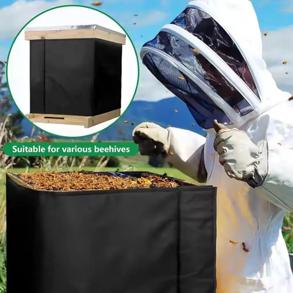 Beehive Winter Insulation Cover 2 Layer 600D Oxford Beehive Protection Cover Bee Cozy Winter Hive Wraps For Cold Weather Pr K7D9