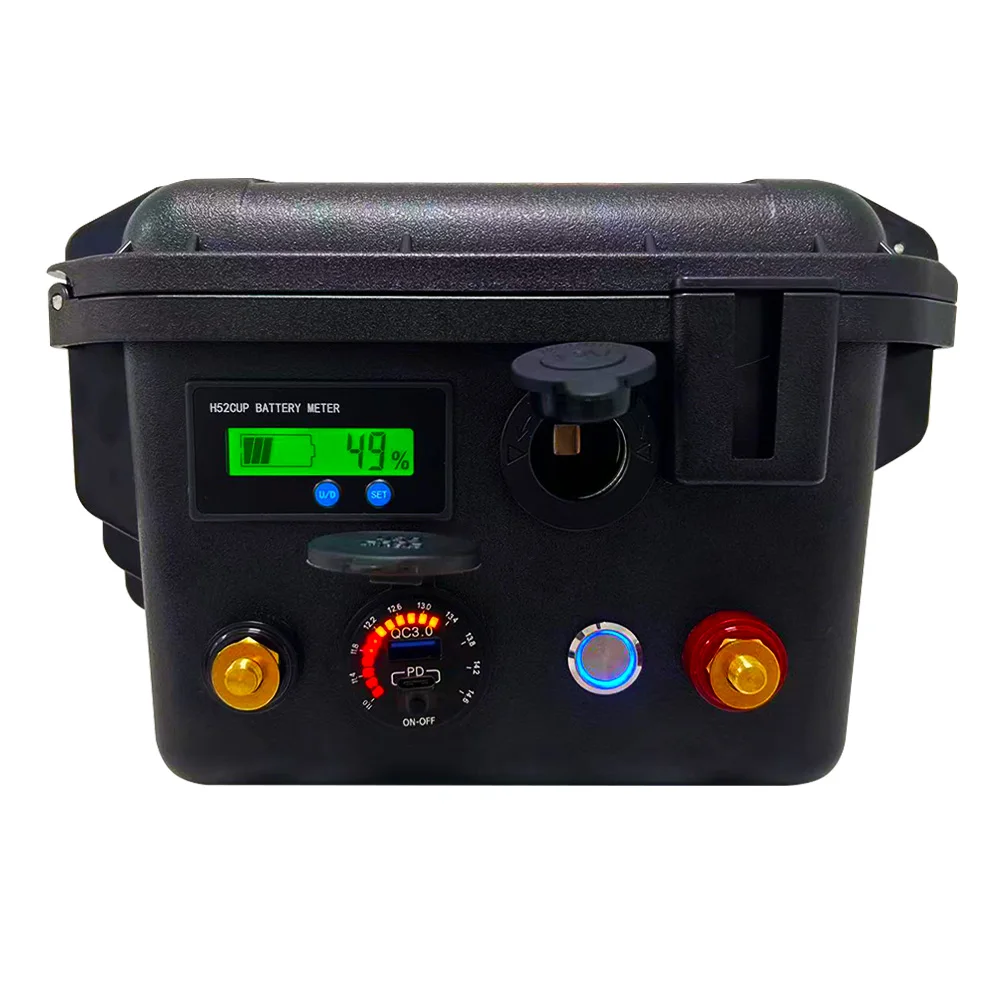 LiFePO4 12V 100Ah draagbare bootbatterij, 1280Wh lithium-ijzerfosfaat tractiebatterij voor scheepsschroeven - afbeelding 2