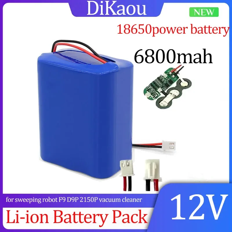 

12V 3S2P 18650 Lithium-ion Battery Pack 6800mAh for Sweeping Robot F9 D9P 2150P Vacuum Cleaner Backup Battery