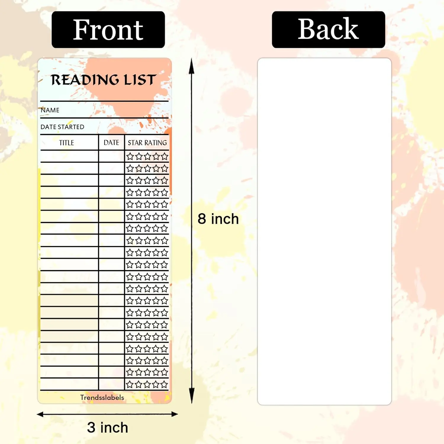 Imagem -02 - Lista de Leitura Bookmark Tracker Bibliotecas Pessoais Page Cards Livro Tracker Nota Cards Log 38 50 Pcs