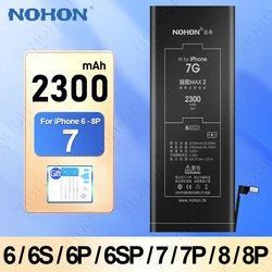 NOHON High Capacity Battery for iPhone 7 8 6S 6 Plus 6P 6SP 7P 8P Phone Replacement Batteries Good Quality Bateria