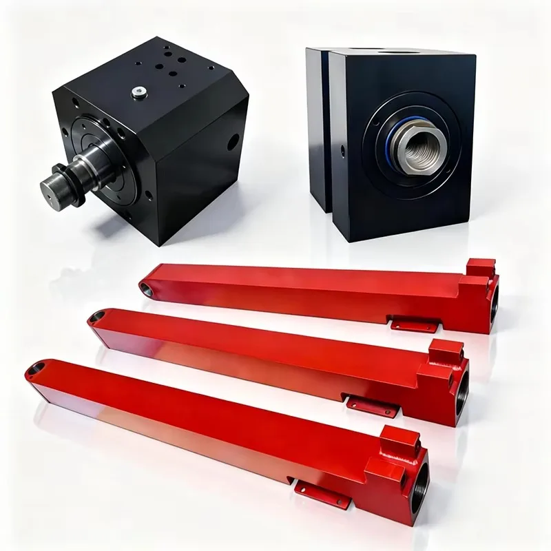 50Mpa double acting square small hydraulic cylinder, high thrust thin compact die cylinder