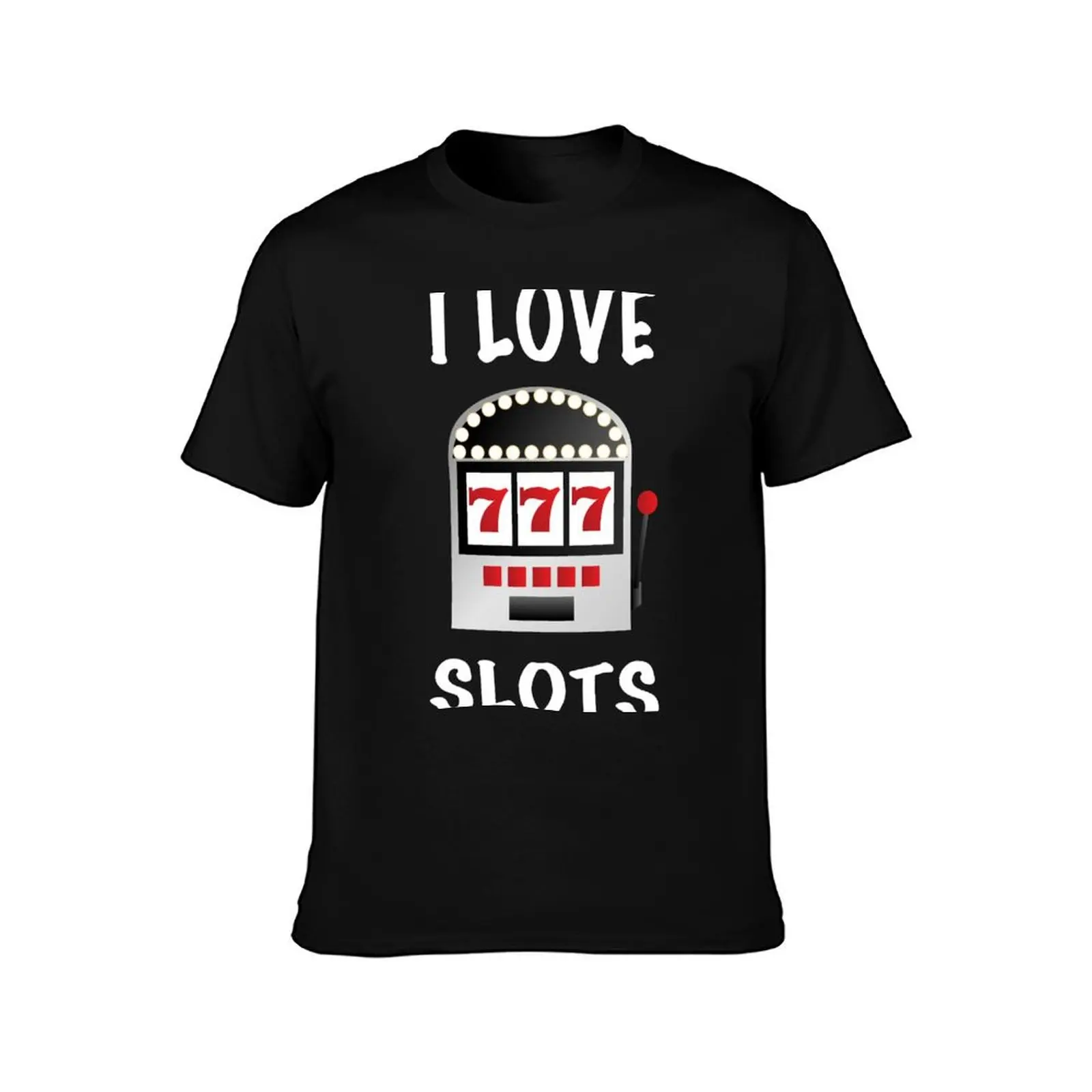 I Love Slots, I Love Gambling T-Shirt Outdoor Work Short Sleeve Top T-Shirt