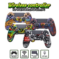 GSF Wireless Controller For PS4 Pro Slim Gamepad Wireless Bluetooth Control Handle for PS3 PS4 Slim/Pro Water transfer pattern