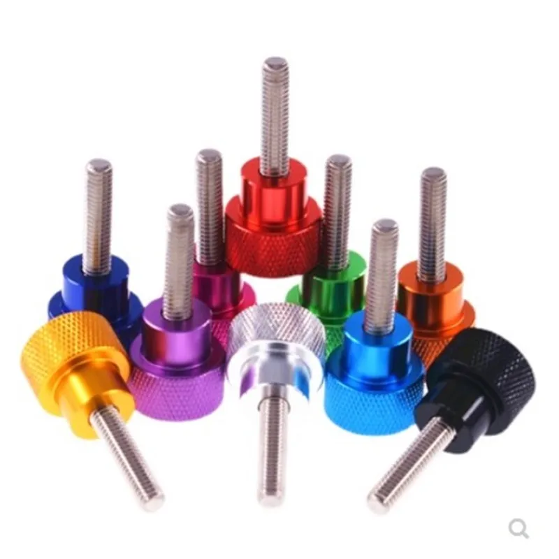 5 Stück Edelstahl-Rändelschrauben M3 M4 M5 M6*6 bis 50mm Aluminium Rändelkopf Handfest Anziehbare Rändelschrauben – Detail 5