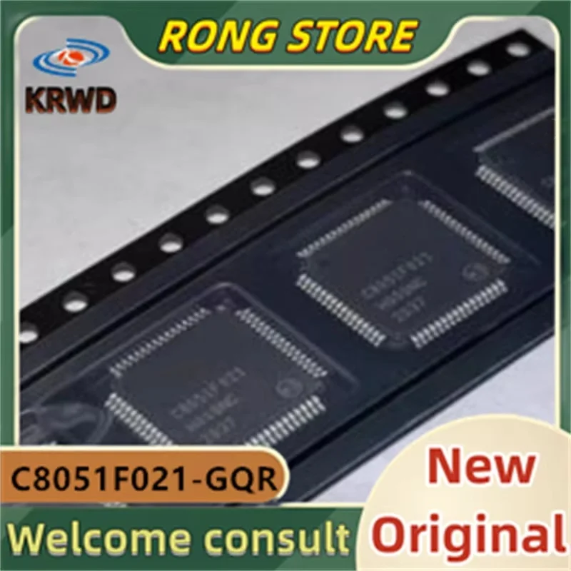 (2PCS)  C8051F021 C8051F021-GQR  TQFP64 New and Original Chip IC