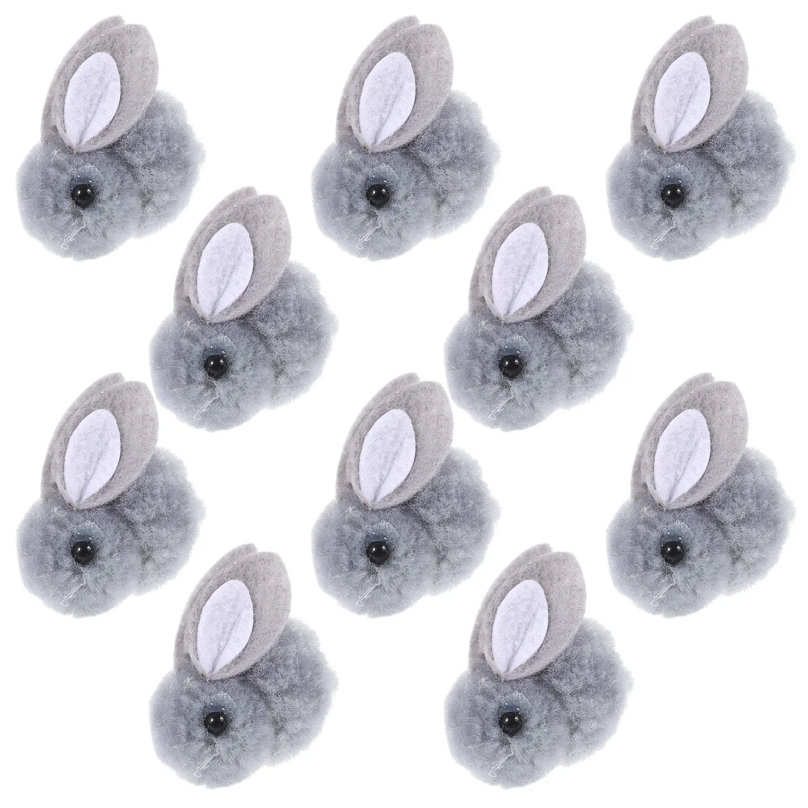 

10Pcs Tiny Rabbit Ornament Premium Craft Material for DIY Clothing Hat Decor Garment Accessory Handicraft Rabbit Ornament 4Cm
