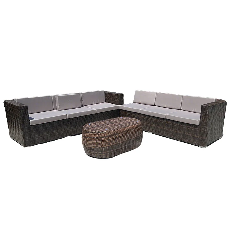 

Outdoor Nordic rattan sofa balcony metal furniture casual cafe