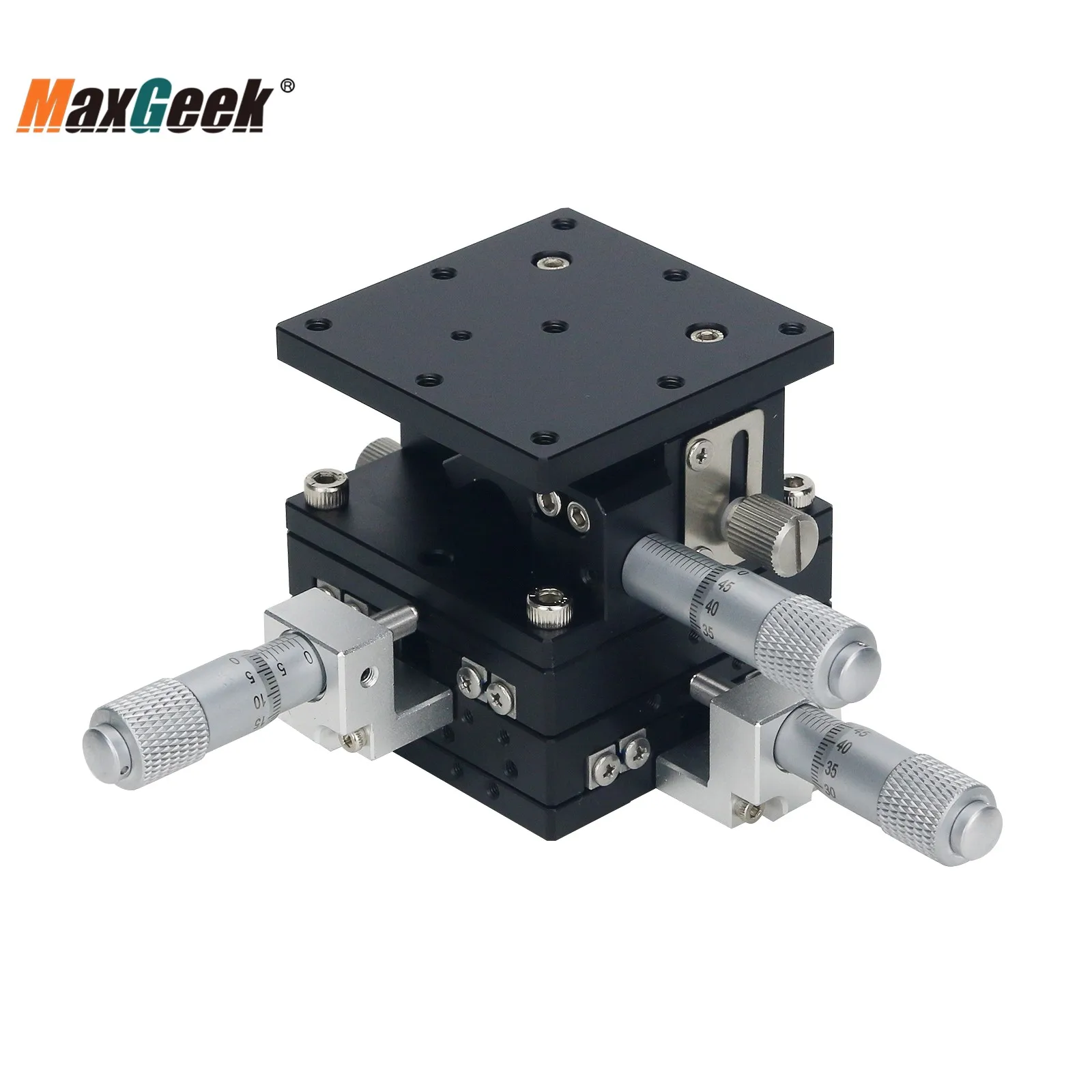 

Maxgeek LD60-LM 60x60MM/2.4x2.4" XYZ Axis Sliding Stage Manual Sliding Table with Left-Handed Micrometer
