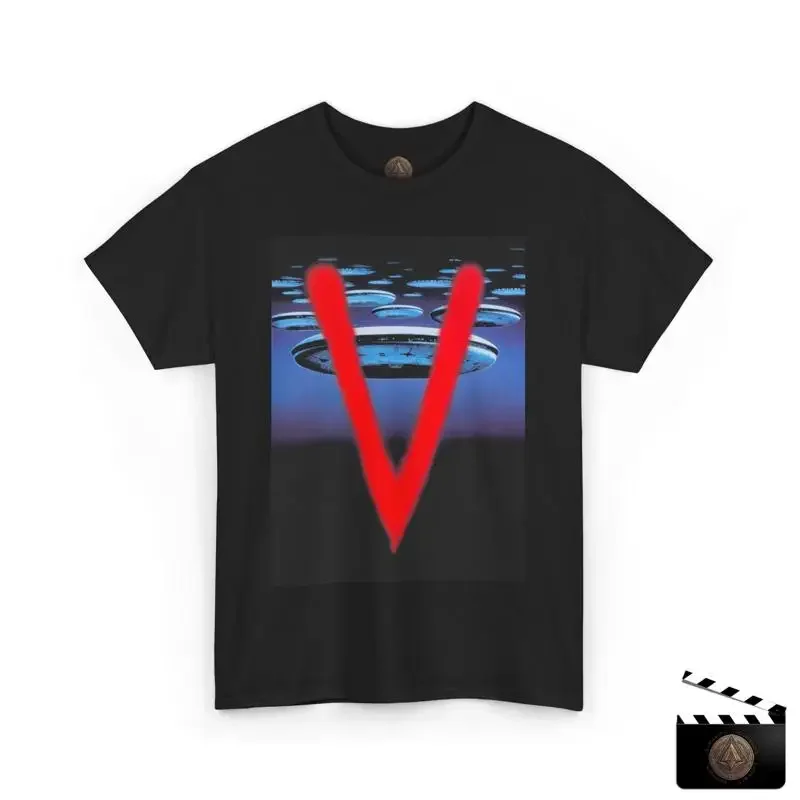 V Ufo T Shirt For Retro Visitors Tv Show 80S Collectible