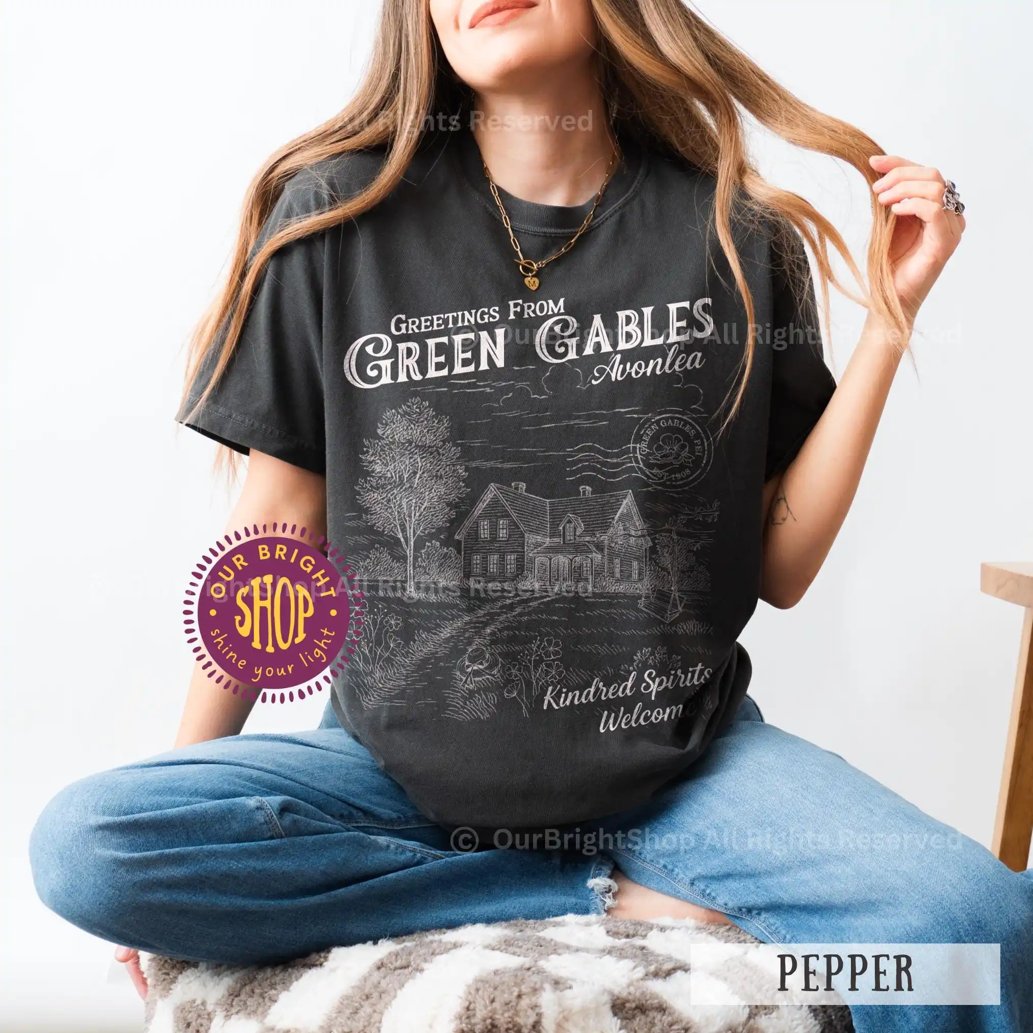 Greetings From Green Gables Shirt  Avonlea Tee  Anne of Green Gables Gift  Kindred Spirits Welcome  PEI Book Lover T-Shirt
