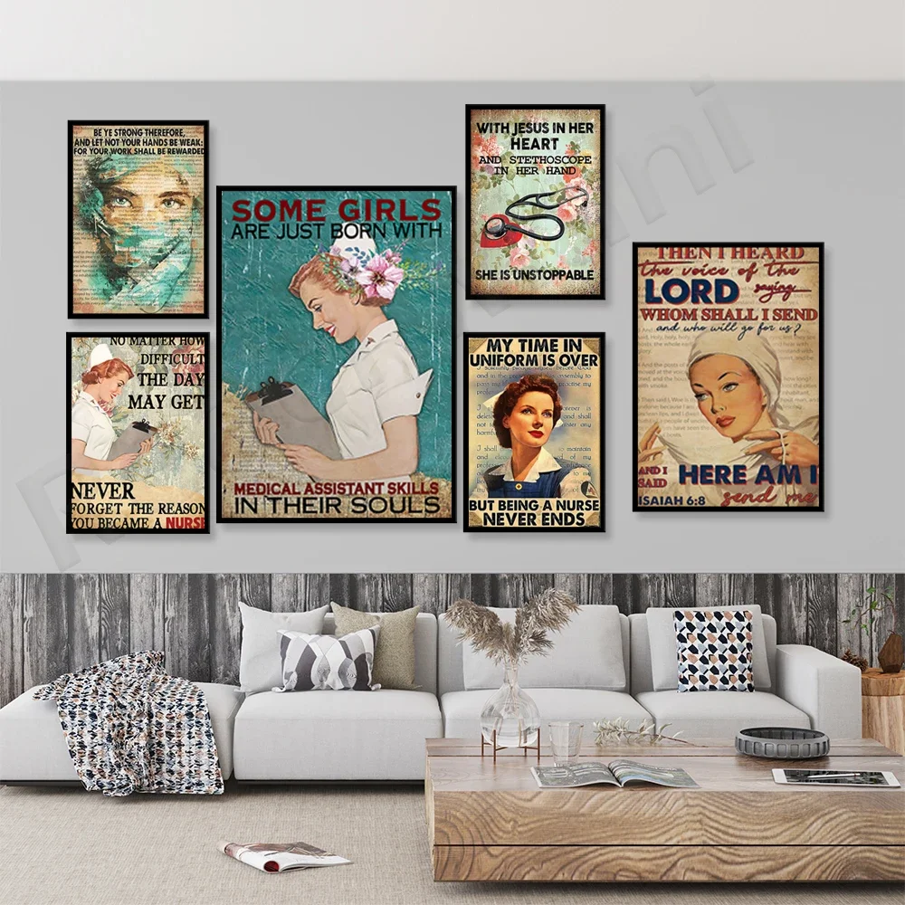 My era uniform is over, but nurses never end posters, nurse posters/nurse wall art/nurse gifts