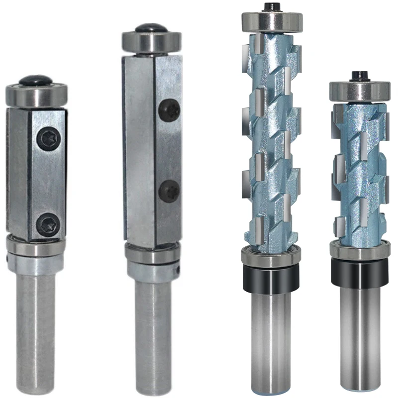 Customize Length 1/2 12mm wood milling cutter carbide inserts edge end trim cnc spoilboard spiral flush trim router bit