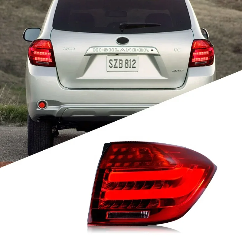 High Quality Manufacturer Car Taillight For Toyota Highlander 2008 2009 2010 2011 Tail Lamp With Turn Signal Reverse Rear Light