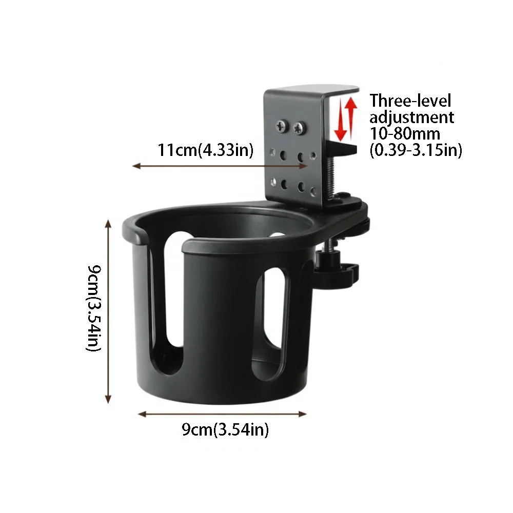 Adjustable Cup Holder 360 Degree Rotating Non Slip Table Cup Holder Arm Clamp Stand Anti Spill Desk Mug Bracket