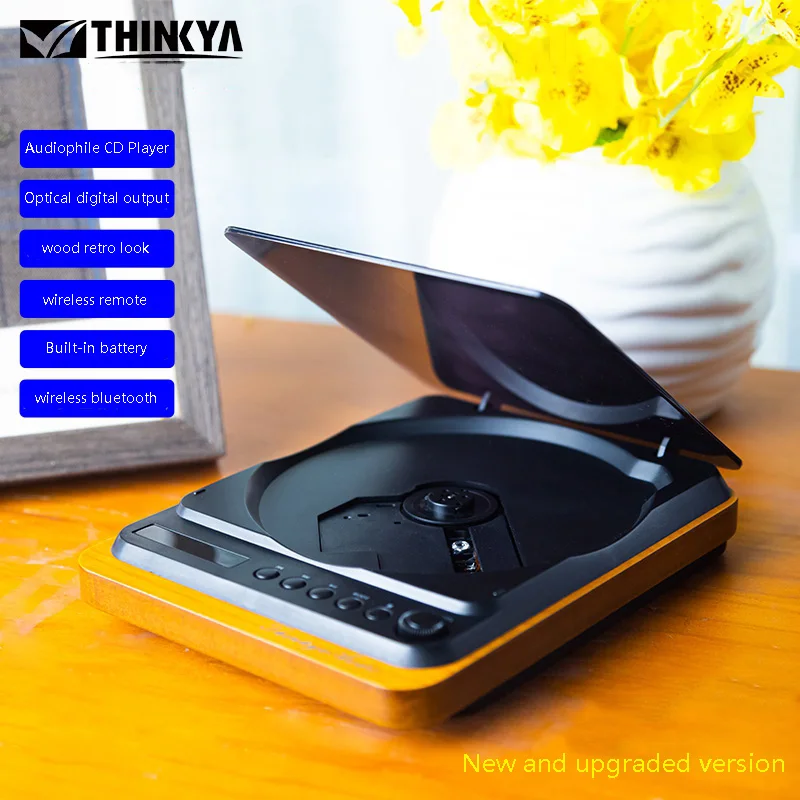 New Fever CD Player Portable Walkman Top Home Wireless Bluetooth Audio Equipment Built-in Battery CD Player with Remote Control