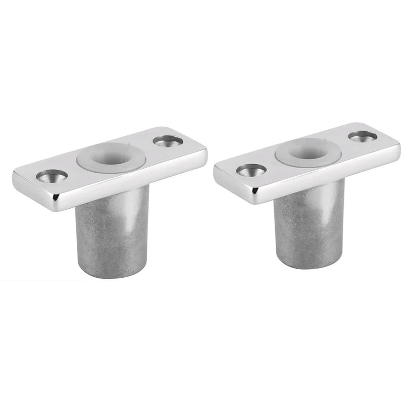 

2Pcs Boat 316 Stainless Steel Top Mount T‑Shaped Bracket Oar Lock Socket Pipe Base Holder for Marine Yacht Hardware