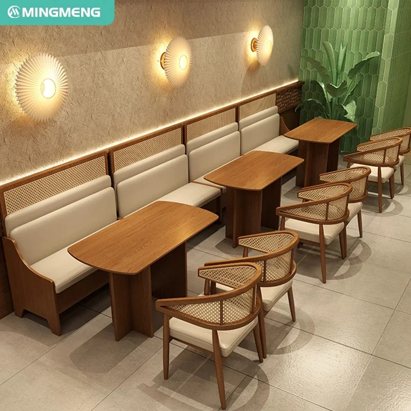 New Design Restaurant Sets Cafe Table and Chairs New Arrivals Restaurant Furniture Coffee Shop Bench Seating Booth Sofa Seat