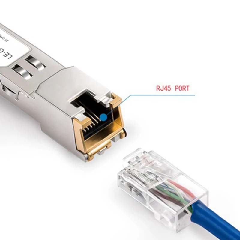 1 peça módulo sfp interruptor rj45 gbic 10/100/1000 conector sfp cobre rj45 módulo sfp porta ethernet gigabit