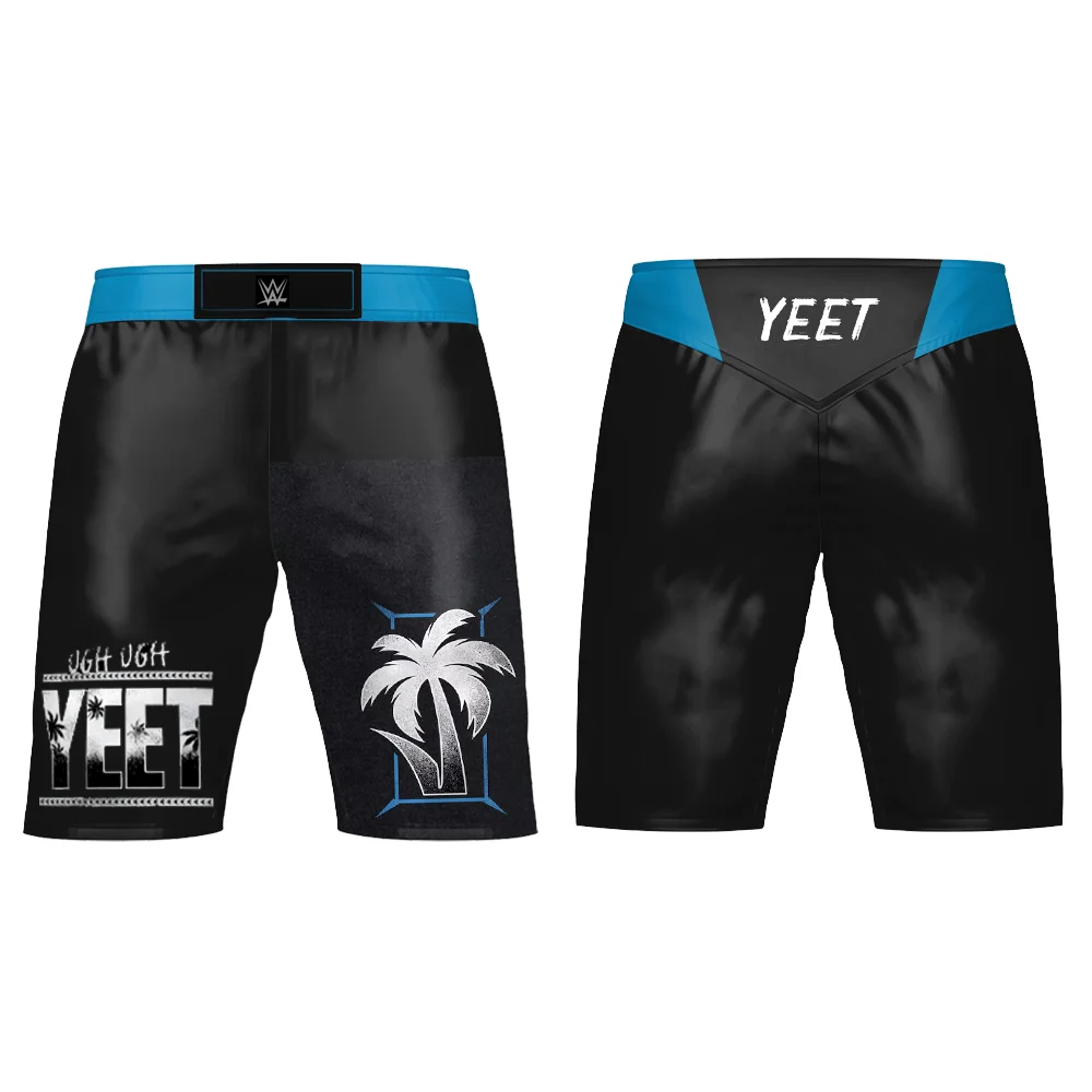 2025年夏 3Dプリント スポーツショーツ YEET ファッション カジュアル ブラック ショーツ 通気性 速乾 ビーチ アウトドア フィットネス メンズ ショーツ