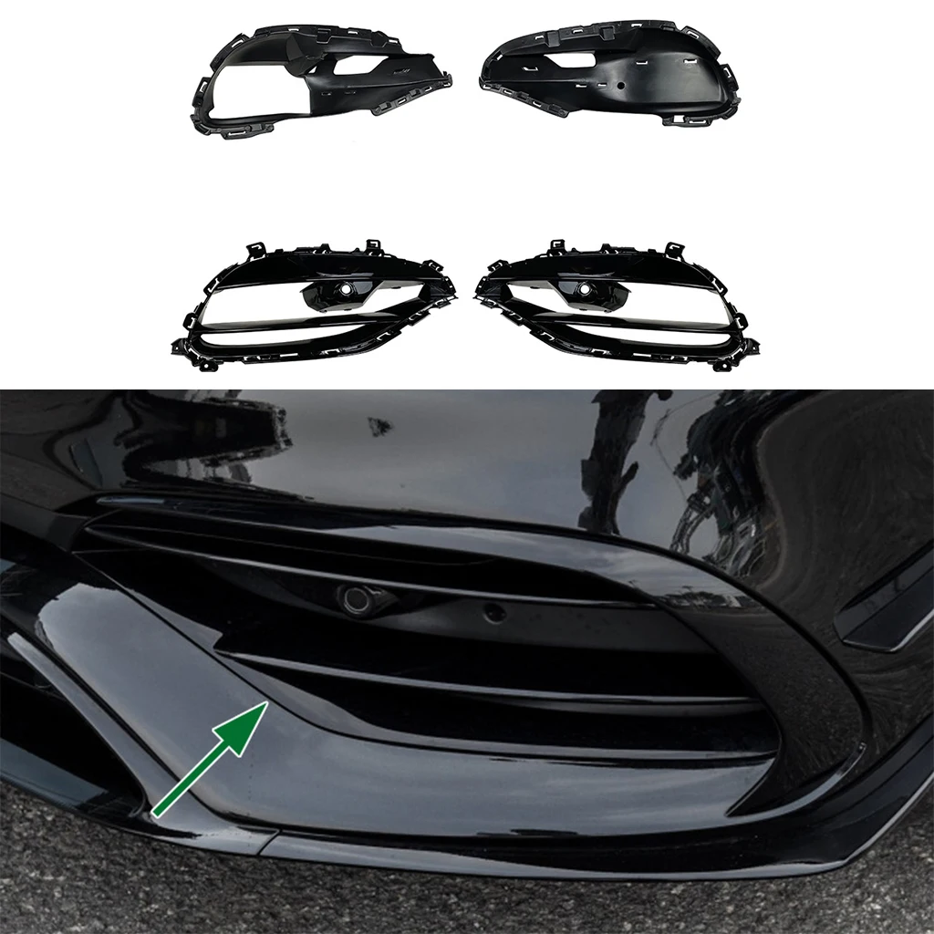 

Car Front Bumper Fog Lamps Grille Grill Cover Frame ABS Body Kits For Mercedes-Benz A-Class W176 A45 AMG 2016 2017 2018