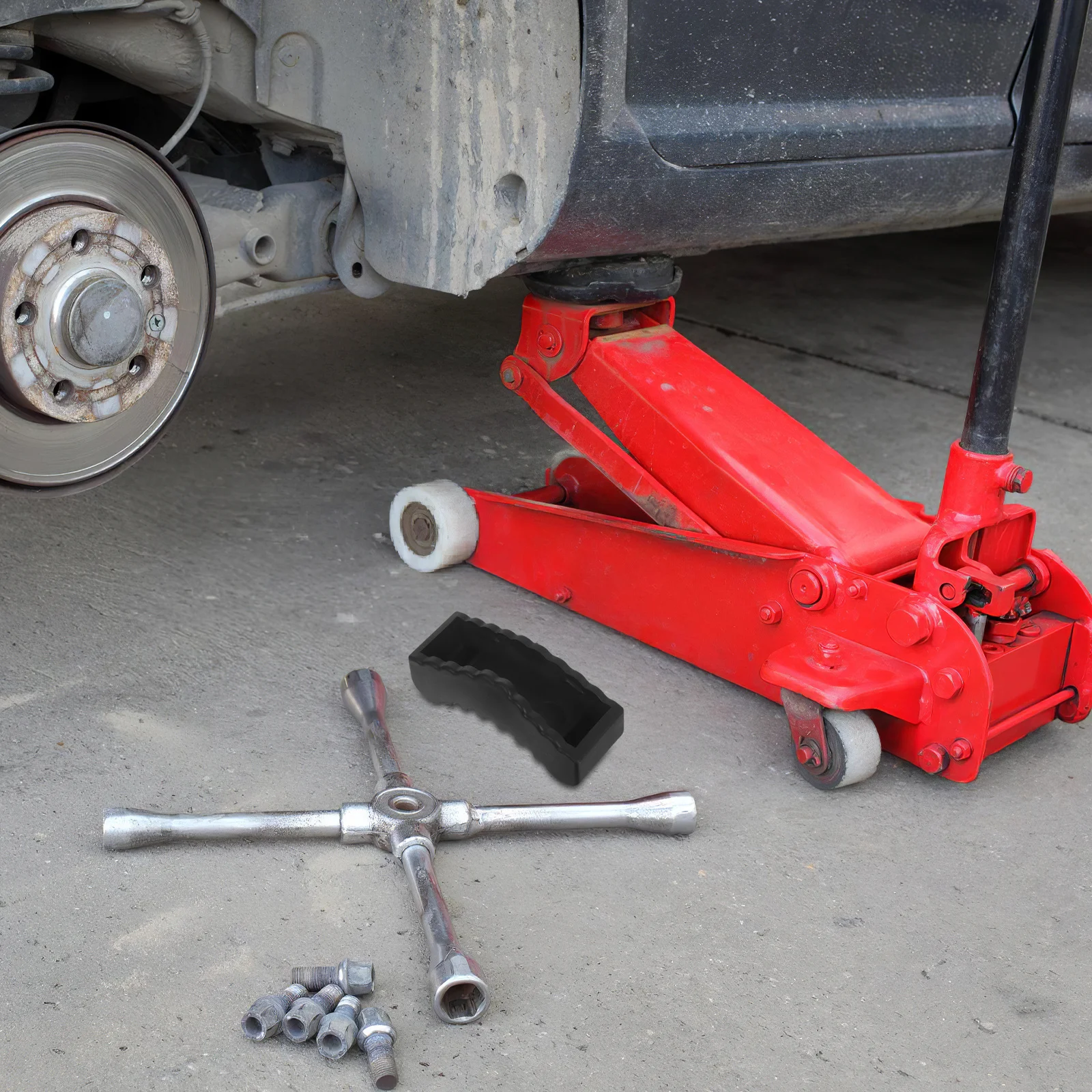 

2Pcs Car Jack Pad Adapter Anti-Skid Rubber Lift Blocks Frame Rail Protector Automotive Maintenance Jack Point Pad