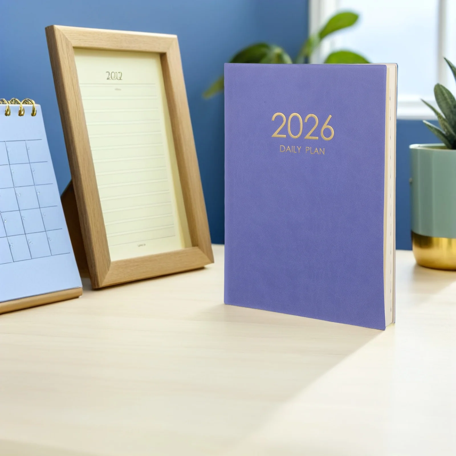 

2026 A4 Monthly Weekly Planner 11.2 X 8.2 PU Cover English Layout for Global Professionals and Students