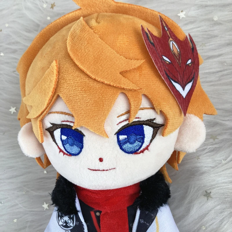 20cm Tartaglia  Plush Doll Toy Tartaglia Cosplay Anime Plushie Toys Game Cosplay Soft Stuffed Doll Kids Gift