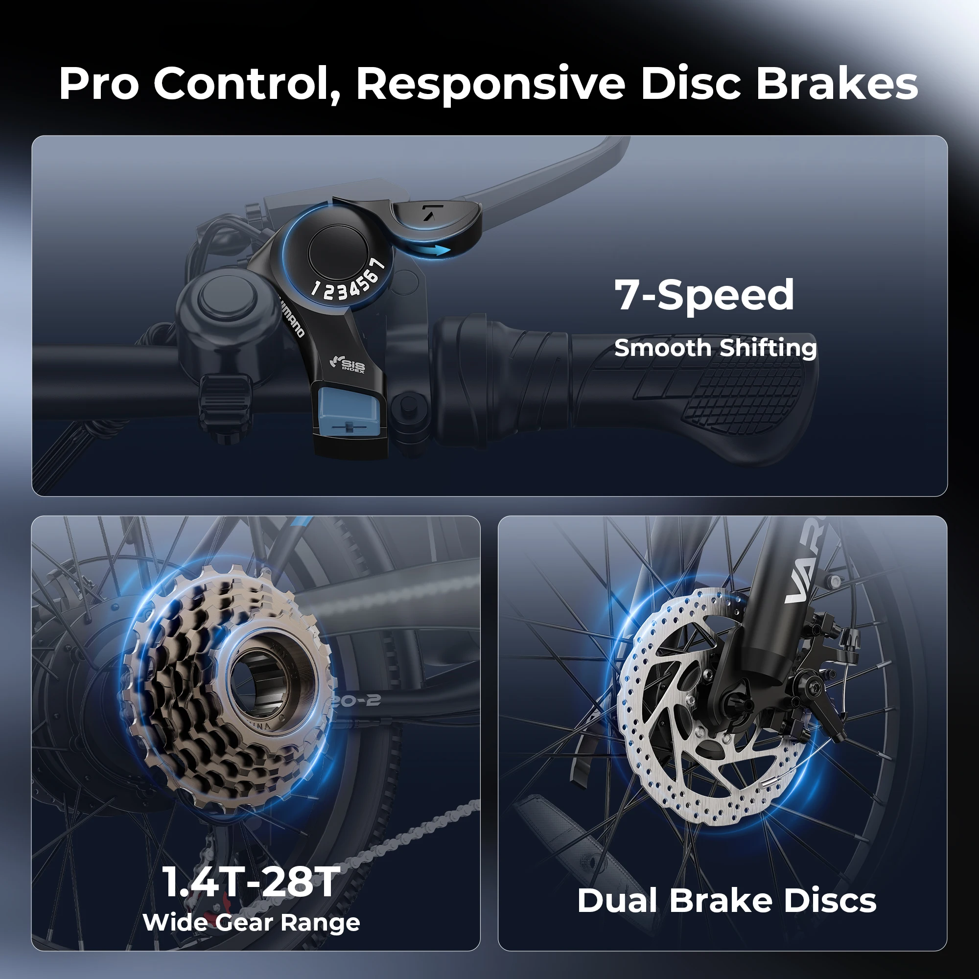 دراجة كهربائية Varun C20-2 للبالغين، طاقة ذروة 500 وات، بطارية 36 فولت 7.8 أمبير في الساعة، دراجة إلكترونية للمدينة مقاس 20 بوصة، 20 ميجابكسل في الساعة، دراجة كهربائية UL2849، ضمان لمدة سنة واحدة #4