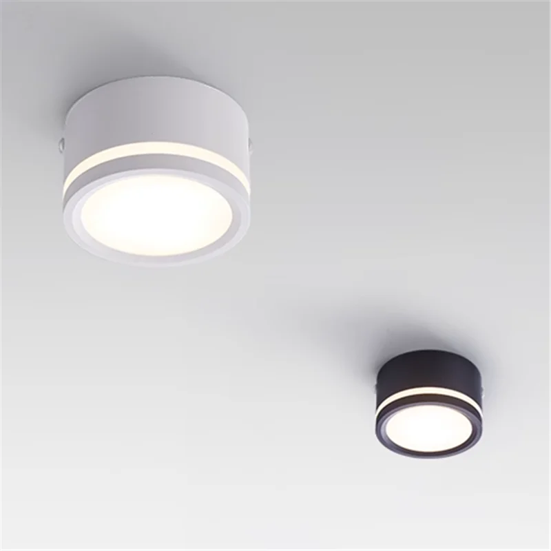 Ultrathin Surface Mounted LED Downlights Anti-Glare 7W9W12W15W18W Dimmable Ceiling Lamp Spot Lights AC90~260V For Home Use