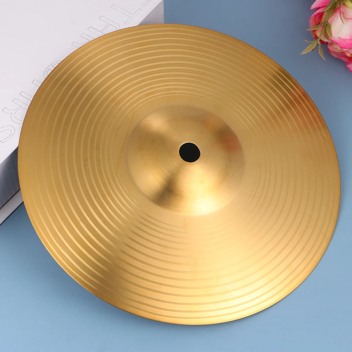 

8 Inch Brass Crash Ride Hi-Hat Cymbals For Drum Set Golden Durable Traditional Finish Strong Resistance To Hit Hardness High