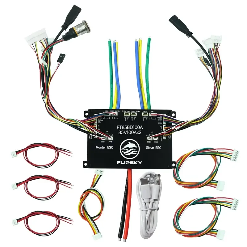 Flipsky FT85BD Dual ESC 84V 500A with Aluminum Case NON-VESC Electric Skateboard/Scooter/Ebike/Robotics USB/CAN Programmable