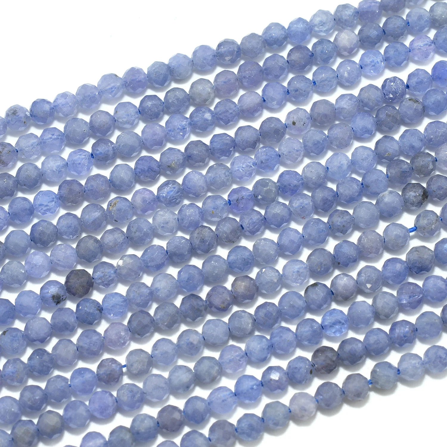 Natural Tanzanite Faceted Loose Round Beads 3.8mm-4mm,With Slight Defect