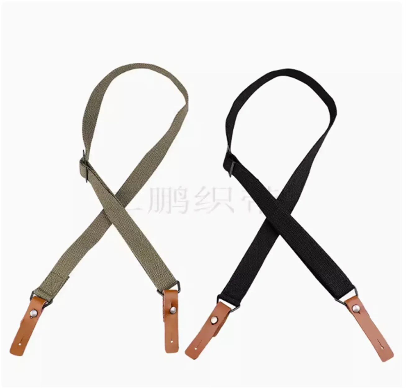 AK cowhide double point gun strap tactical nylon