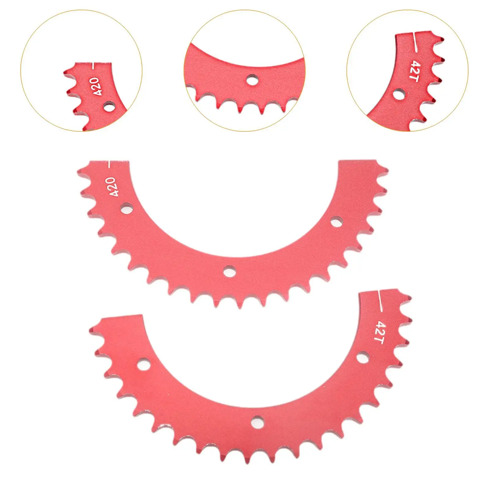 

Aluminum Mini Bike Split Sprocket 42 Tooth Rear Chain Durable Go Kart Parts for Predator 212cc 196cc 420cc Quick Install