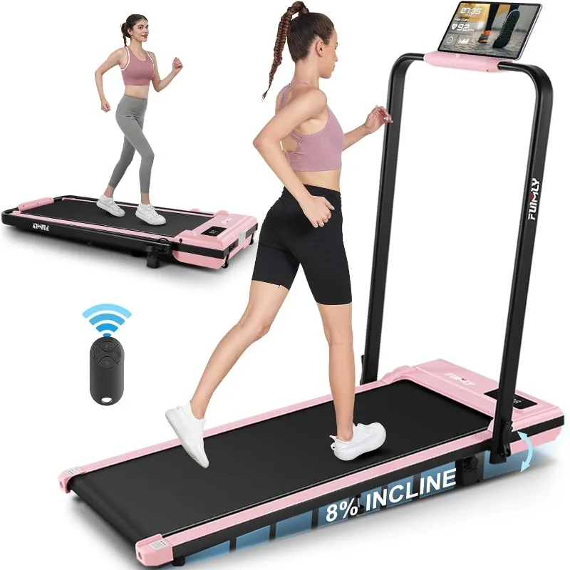 

FUNMILY Incline Under Desk Treadmill,4 in 1 Walking Pad Treadmill for Home,2.5HP Treadmill 300lb Capacity,Folding Compact