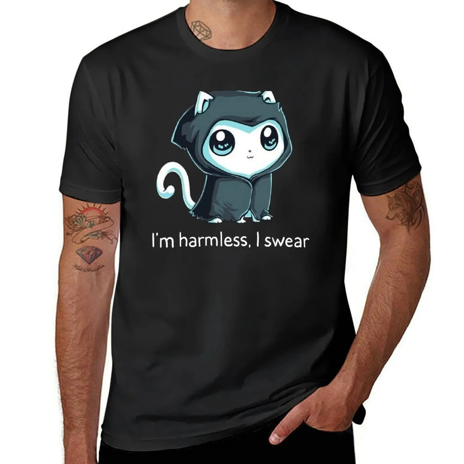 I'm harmless I swear T-Shirt funnys hippie clothes vintage men workout shirt