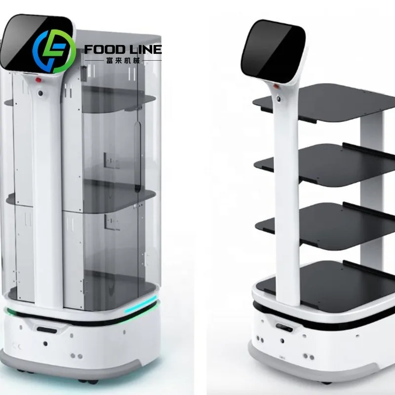 Customized Commercial AI Waiter Service Robot Voice Interaction Autonomous Obstacle Avoidance Delivery Robot