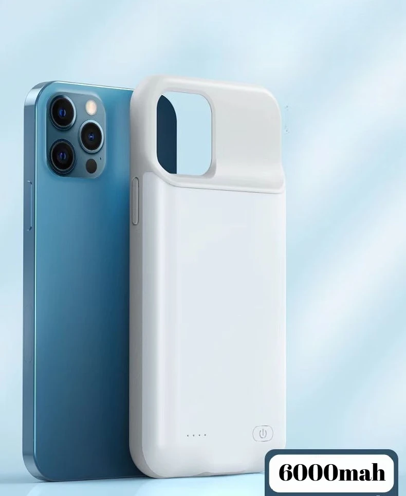 

Ультратонкий чехол Power Bank емкостью 6000 мАч для IPhone 17, 16, 15, 14, 13, серия, магнитная беспроводная зарядка, мягкий чехол из ТПУ для Pro/Plus/Max