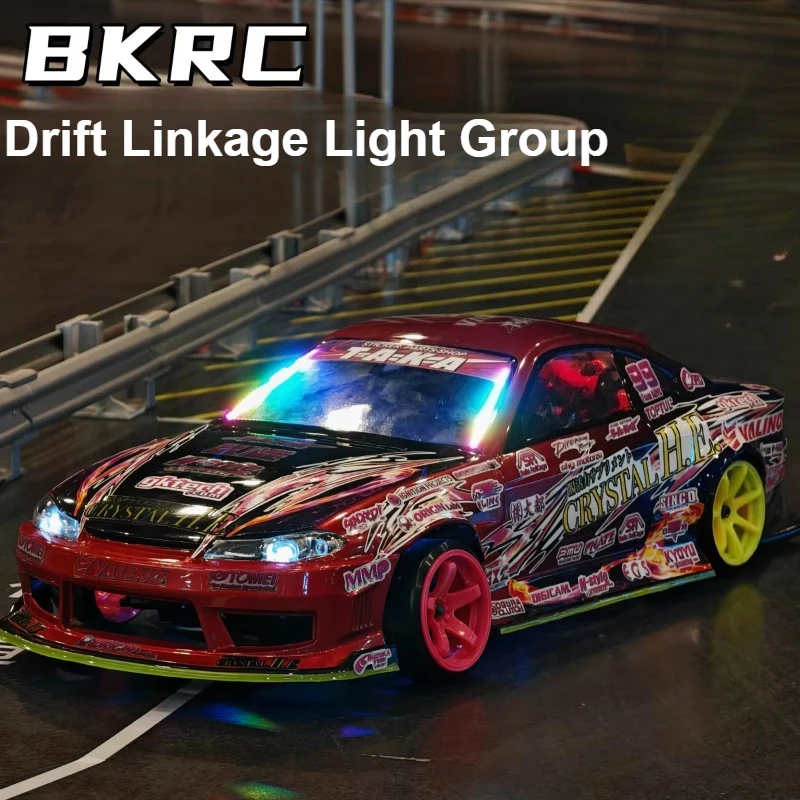 

Беспроводной многофункциональный светодиодный комплект освещения BKRC Drift для радиоуправляемых моделей 1/10: имитация фар, A-стойки и выхлопных труб