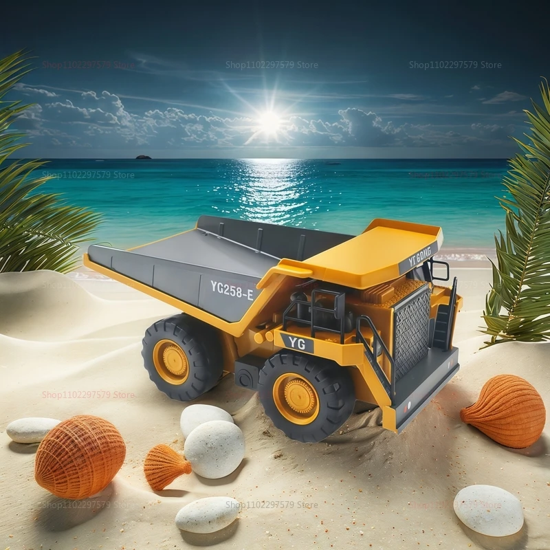 Nuevo excavadora de juguete con Control remoto 4x4 para niños, camión volquete de aleación, modelo de vehículo de construcción, regalo para niños, juego al aire libre